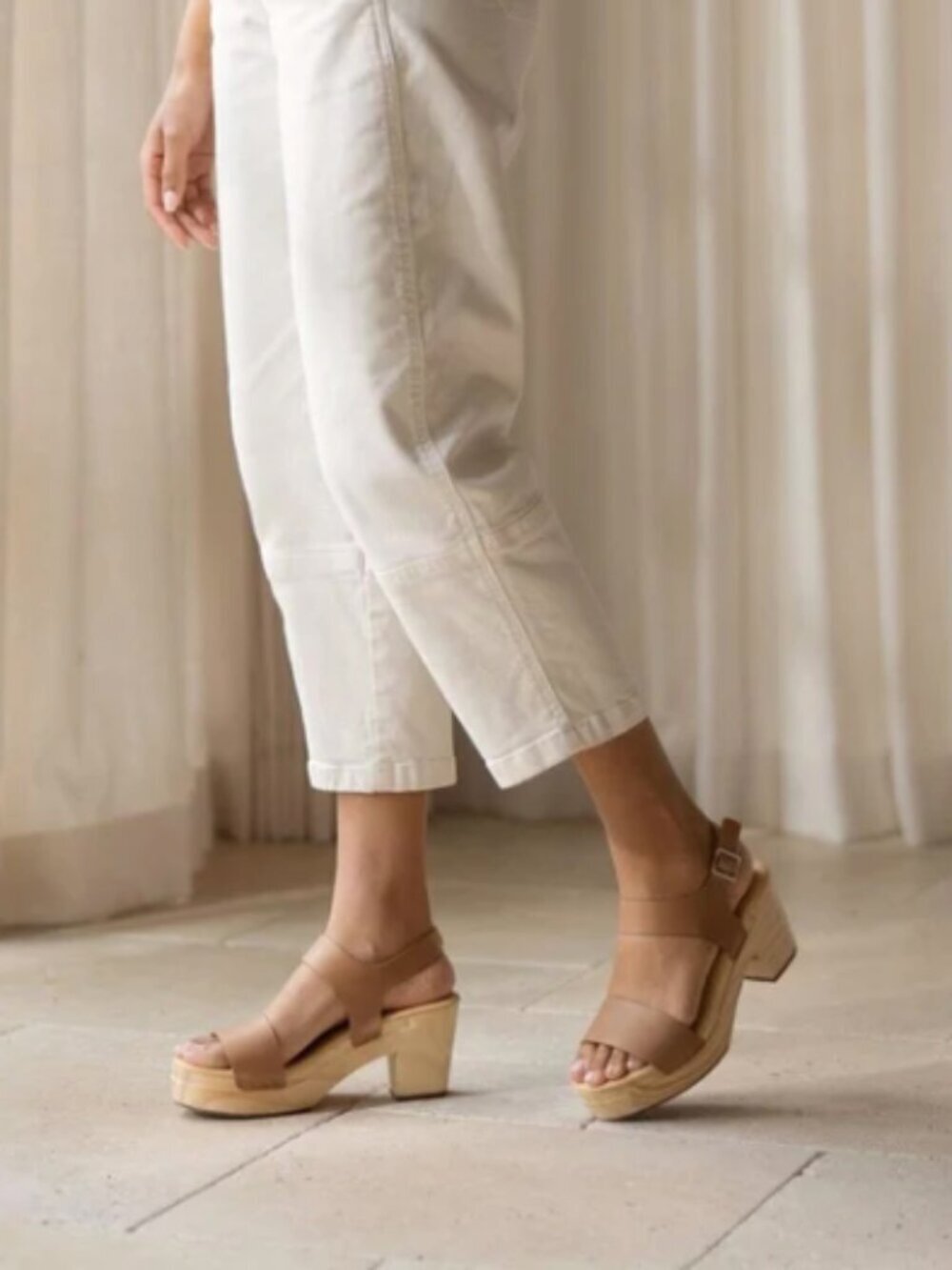Nisolo All Day Open Toe Leather Clog Neutral Minimalist Waterproof 9